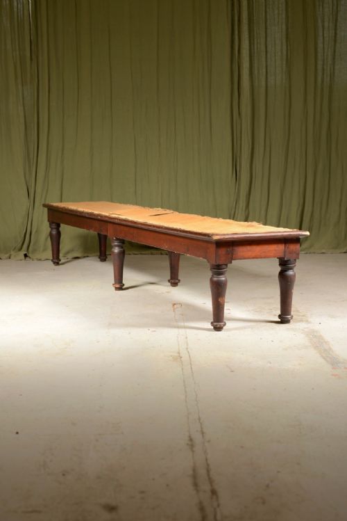 A VICTORIAN COUNTRY HOUSE STAINED PINE FOOTSTOOL OTTOMAN C1880 - ADDITIONAL PHOTO 6