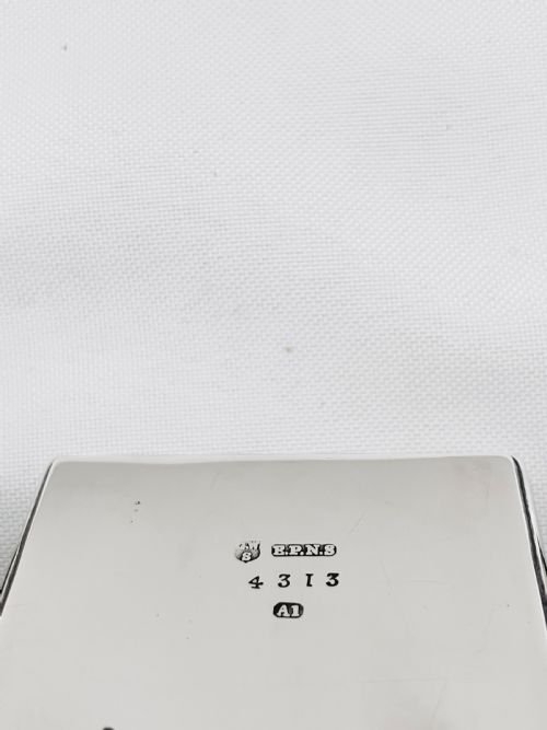 ANTIQUE SILVER PLATE COW HORN DESK INKSTAND C1880 - ADDITIONAL PHOTO 6