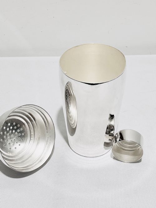 HANDSOME ANTIQUE SILVER PLATED COCKTAIL SHAKER BY ELKINGTON COMPANY - ADDITIONAL PHOTO 6