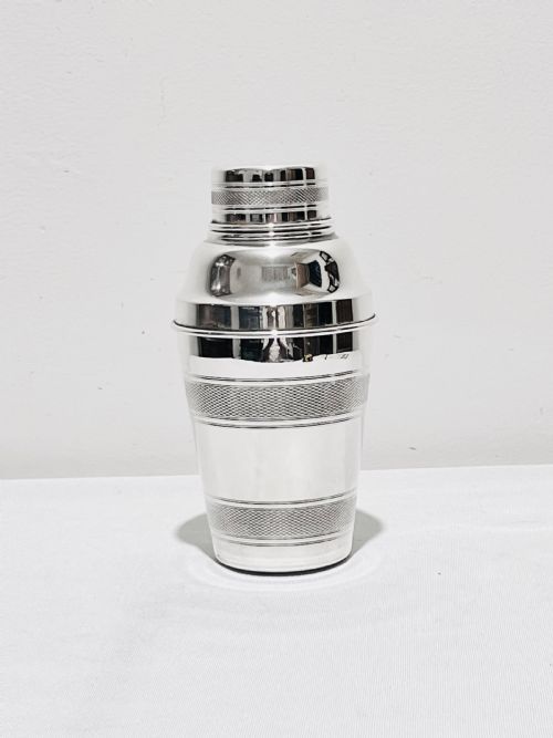 smart antique silver plated cocktail shaker by p h vogel - CATEGORY: ANTIQUE SILVER - DATED 1920