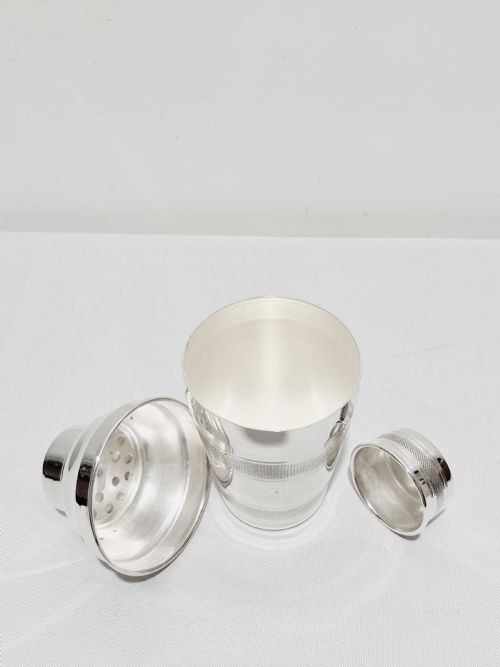 SMART ANTIQUE SILVER PLATED COCKTAIL SHAKER BY P H VOGEL - ADDITIONAL PHOTO 4