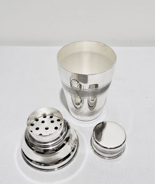 SMART ANTIQUE SILVER PLATED COCKTAIL SHAKER BY P H VOGEL - ADDITIONAL PHOTO 5