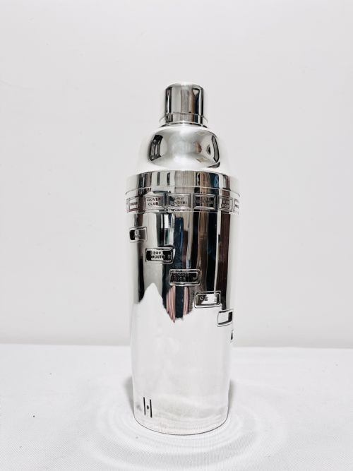 unusual vintage dialadrink recipe cocktail shaker c1960 - CATEGORY: ANTIQUE SILVER - DATED 1960