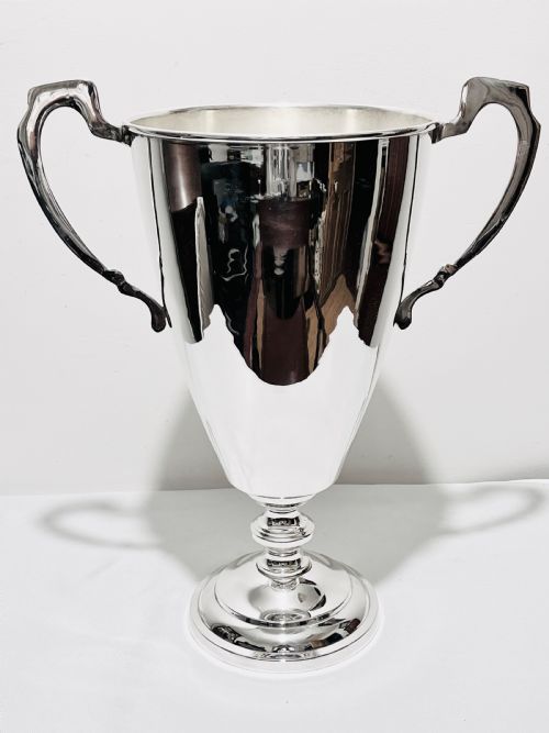 large vintage silver plated trophy cup c1950 - CATEGORY: ANTIQUE SILVER - DATED 1950