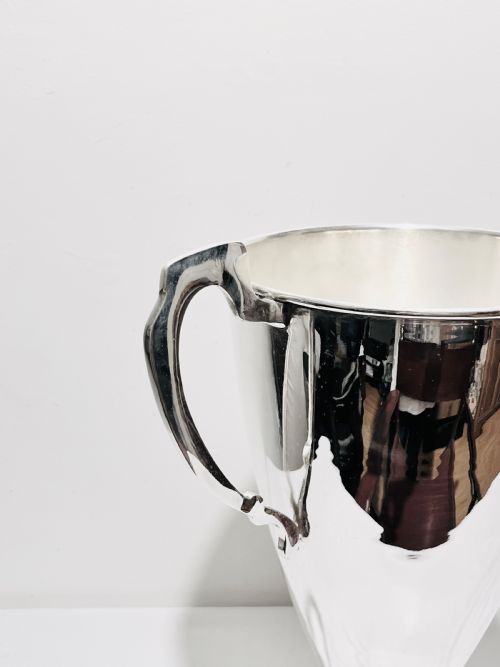 LARGE VINTAGE SILVER PLATED TROPHY CUP C1950 - ADDITIONAL PHOTO 4