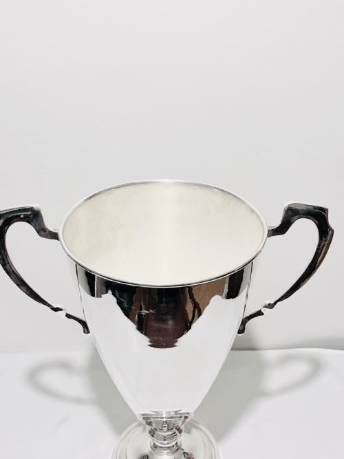 LARGE VINTAGE SILVER PLATED TROPHY CUP C1950 - ADDITIONAL PHOTO 5
