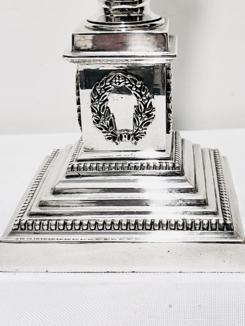 SMART ANTIQUE SILVER PLATED TABLE LAMP C1920 - ADDITIONAL PHOTO 3