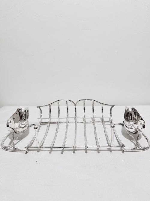 SMART ANTIQUE SILVER PLATED ASPARAGUS SERVER BY GOLDSMITHS SILVERSMITHS C1900 - ADDITIONAL PHOTO 6