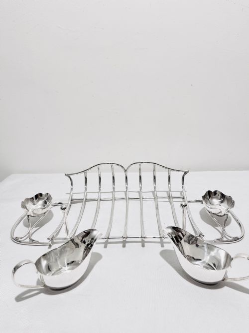 SMART ANTIQUE SILVER PLATED ASPARAGUS SERVER BY GOLDSMITHS SILVERSMITHS C1900 - ADDITIONAL PHOTO 7