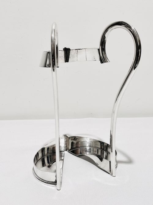 ANTIQUE SILVER PLATED WINE OR PORT BOTTLE HOLDER BY MAPPIN WEBB C1910 - ADDITIONAL PHOTO 3