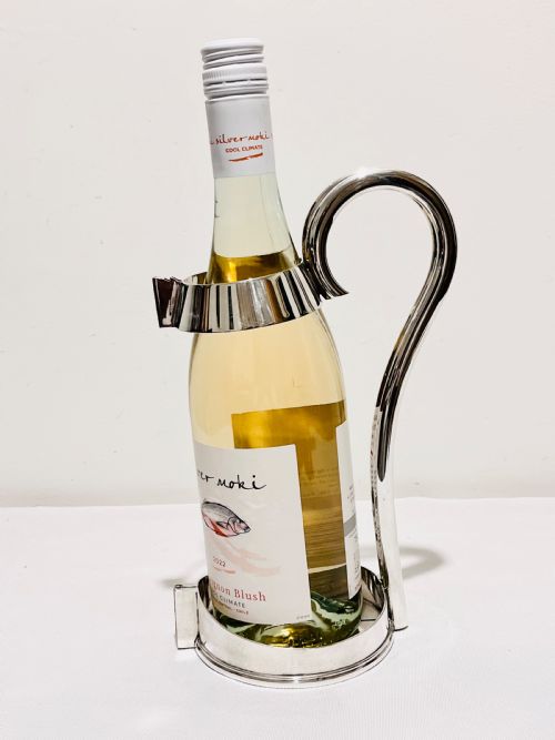 ANTIQUE SILVER PLATED WINE OR PORT BOTTLE HOLDER BY MAPPIN WEBB C1910 - ADDITIONAL PHOTO 7