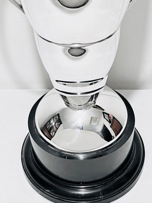 TALL SILVER PLATED SPORTING TROPHY CUP C1940 - ADDITIONAL PHOTO 4