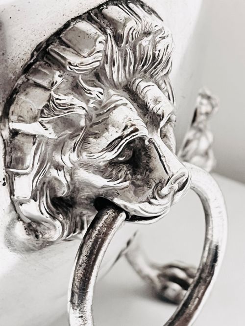 ANTIQUE SILVER PLATED CONVERTED MEAT COVER INTO A WINE CHILLER COOLER C1880 - ADDITIONAL PHOTO 3