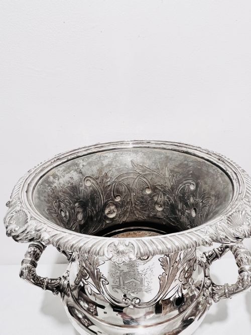 PAIR OF ANTIQUE OLD SHEFFIELD SILVER PLATE WINE COOLERS C1830 - ADDITIONAL PHOTO 4