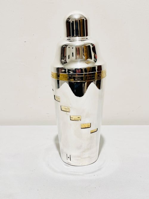 smart silver plated dial a drink cocktail shaker by napier company c1935 - CATEGORY: ANTIQUE SILVER - DATED 1930