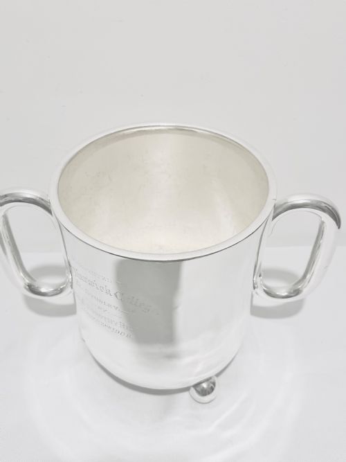 ANTIQUE SILVER PLATED TROPHY WINE COOLER C1900 - ADDITIONAL PHOTO 3