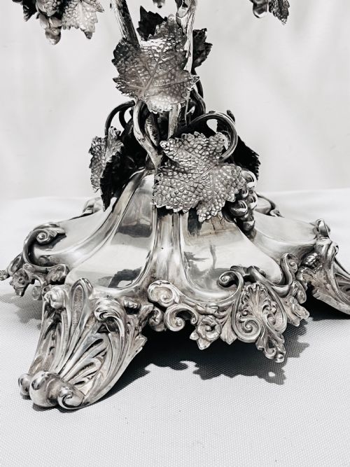 ANTIQUE SILVER PLATED TABLE CENTREPIECE C1880 - ADDITIONAL PHOTO 2