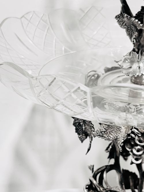 ANTIQUE SILVER PLATED TABLE CENTREPIECE C1880 - ADDITIONAL PHOTO 3