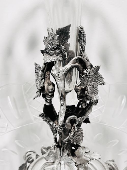 ANTIQUE SILVER PLATED TABLE CENTREPIECE C1880 - ADDITIONAL PHOTO 4