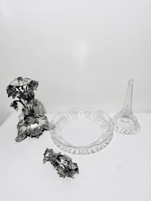 ANTIQUE SILVER PLATED TABLE CENTREPIECE C1880 - ADDITIONAL PHOTO 6