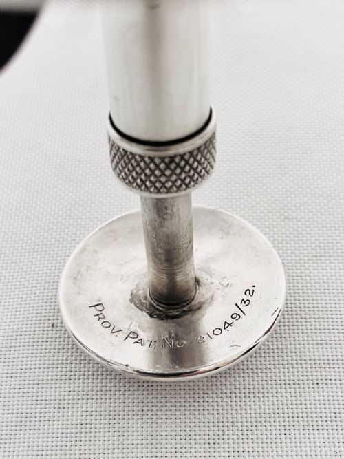 SILVER PLATED GLASS PUMP ACTION COCKTAIL MIXER C1930 - ADDITIONAL PHOTO 3