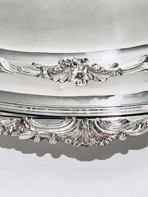 ANTIQUE OLD SHEFFIELD SILVER PLATE MEAT DOME WITH ORIGINAL FLAT C1830 - ADDITIONAL PHOTO 4