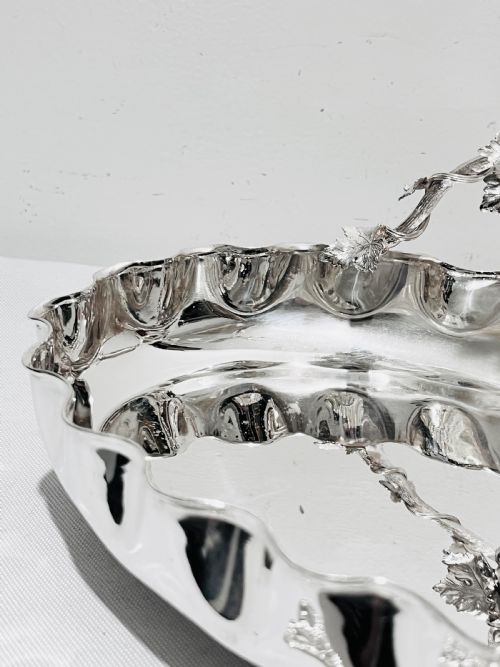 ANTIQUE SILVER PLATED GRAPES STAND BY MAPPIN WEBB C1880 - ADDITIONAL PHOTO 4