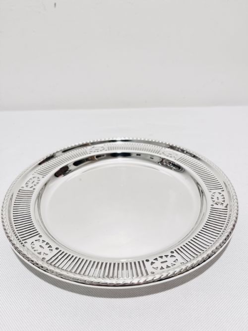ANTIQUE SILVER PLATED THREE TIER CAKE STAND C1910 - ADDITIONAL PHOTO 3