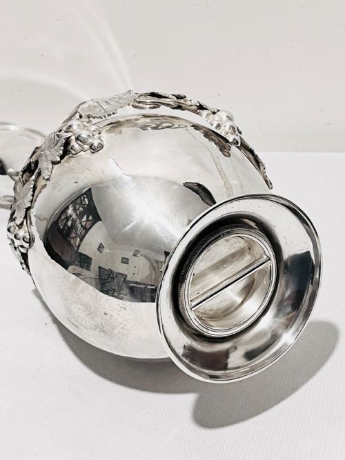 UNUSUAL ANTIQUE SILVER PLATED CLARET JUG C1870 - ADDITIONAL PHOTO 5