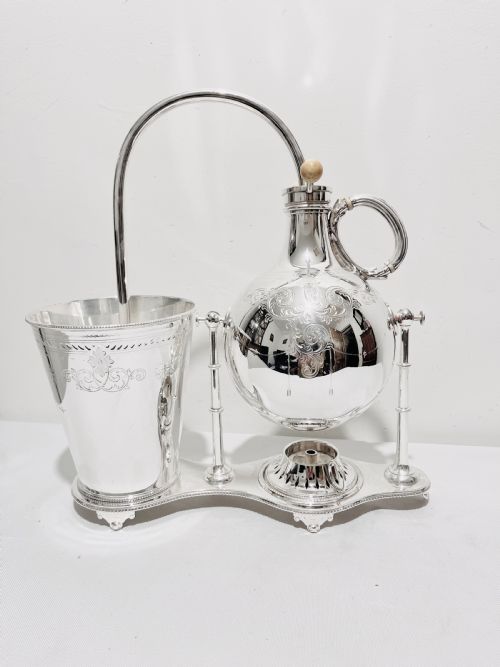 RARE ANTIQUE SILVER PLATED COFFEE MACHINE MAKER C1880 - ADDITIONAL PHOTO 6