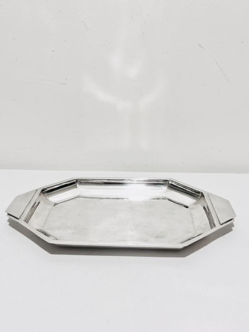 ART DECO SILVER PLATED TEA SET WITH ORIGINAL MATCHING TRAY C1920 - ADDITIONAL PHOTO 3