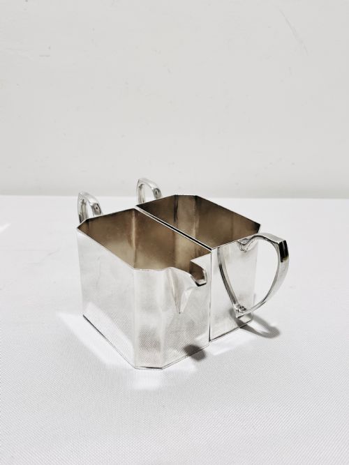 ART DECO SILVER PLATED TEA SET WITH ORIGINAL MATCHING TRAY C1920 - ADDITIONAL PHOTO 6
