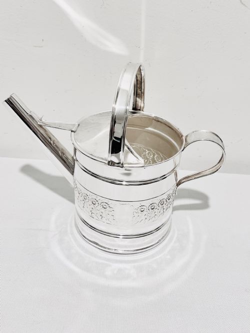 antique silver plated indoor watering can c1900 - CATEGORY: ANTIQUE SILVER - DATED 1900