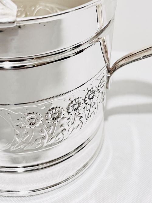 ANTIQUE SILVER PLATED INDOOR WATERING CAN C1900 - ADDITIONAL PHOTO 1
