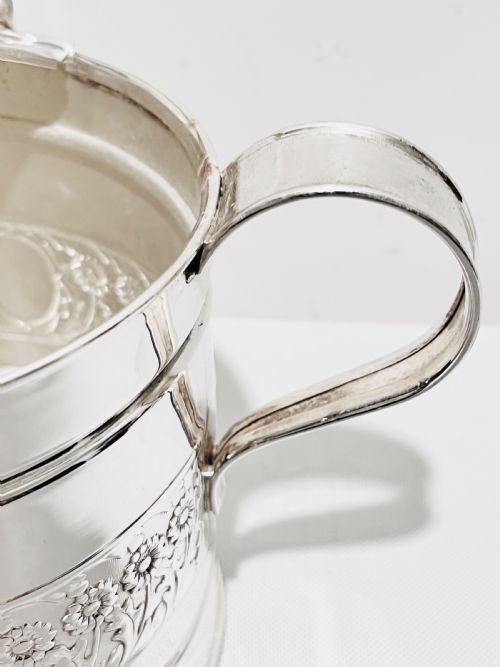 ANTIQUE SILVER PLATED INDOOR WATERING CAN C1900 - ADDITIONAL PHOTO 2