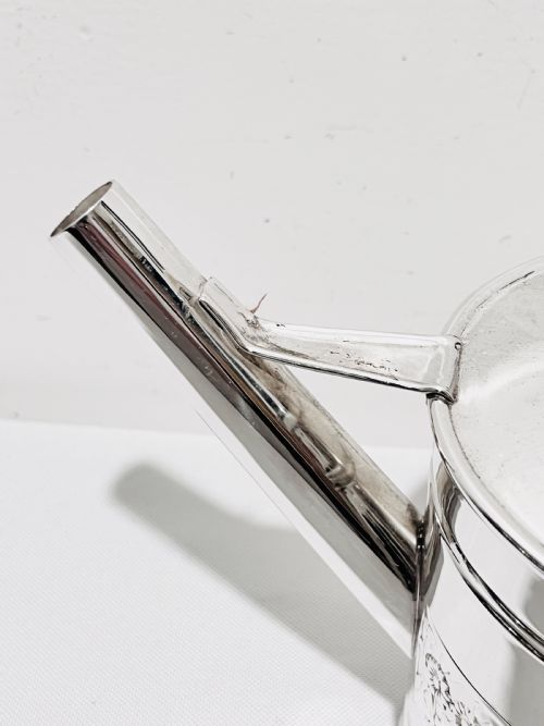 ANTIQUE SILVER PLATED INDOOR WATERING CAN C1900 - ADDITIONAL PHOTO 3
