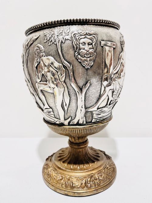 antique silver plated and gilt planter c1880 - CATEGORY: ANTIQUE SILVER - DATED 1880