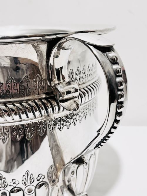 NOVELTY ANTIQUE SILVER PLATED WINE COOLER BY ELKINGTON CO C1880 - ADDITIONAL PHOTO 4