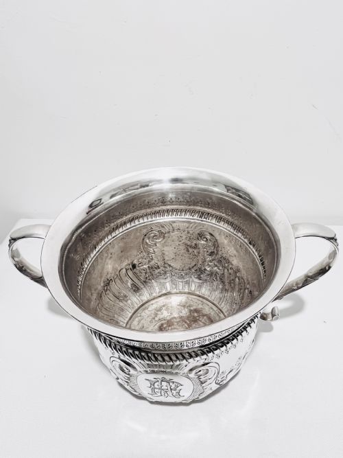 NOVELTY ANTIQUE SILVER PLATED WINE COOLER BY ELKINGTON CO C1880 - ADDITIONAL PHOTO 6