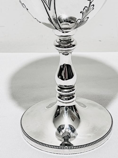 ART NOUVEAU SOLID SILVER GOBLET HALLMARKS FOR SHEFFIELD 1908 BY COOPER BROTHERS SONS - ADDITIONAL PHOTO 2