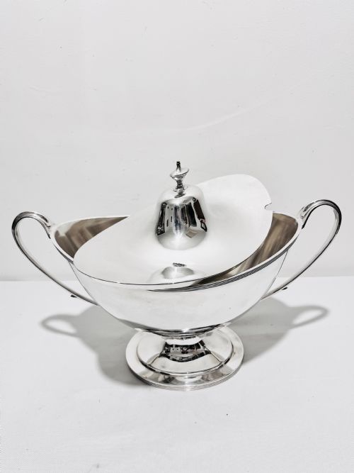 ANTIQUE SILVER PLATED SOUP TUREEN BY WILLIAM HUTTON SONS C1880 - ADDITIONAL PHOTO 3