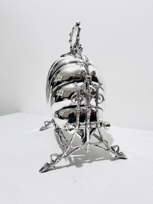 ANTIQUE SILVER PLATED FOLDING BISCUIT BOX OR WARMER BY FENTON BROS C1880 - ADDITIONAL PHOTO 2