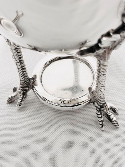 ANTIQUE SILVER PLATED EGG BOILER OR CODDLER BY MAPPIN WEBB C1880 - ADDITIONAL PHOTO 5