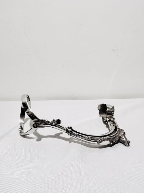 antique silver plated wine bottle holder c1880 - CATEGORY: ANTIQUE SILVER - DATED 1880