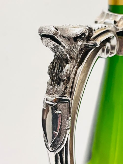 ANTIQUE SILVER PLATED WINE BOTTLE HOLDER C1880 - ADDITIONAL PHOTO 1