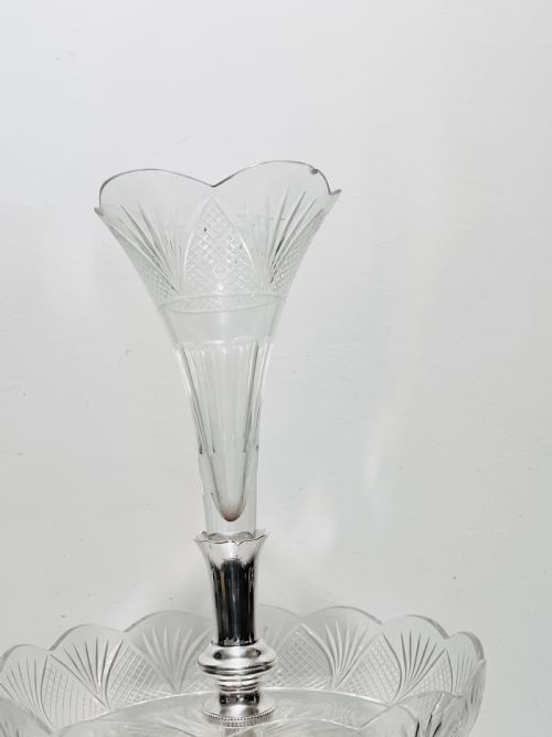 ANTIQUE SILVER PLATED CENTREPIECE WITH STAGS BY JAMES DIXON SONS C1880 - ADDITIONAL PHOTO 4