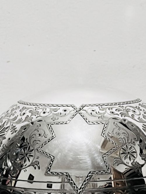 ANTIQUE SILVER PLATED AND CUT GLASS BISCUIT BOX C1870 BY COOPER BROS OF SHEFFIELD - ADDITIONAL PHOTO 1