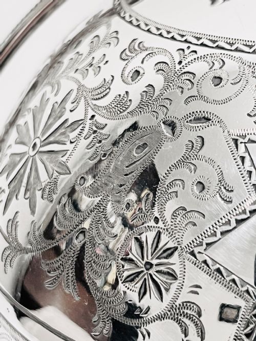 ANTIQUE SILVER PLATED AND CUT GLASS BISCUIT BOX C1870 BY COOPER BROS OF SHEFFIELD - ADDITIONAL PHOTO 4