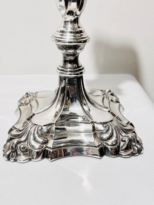 ANTIQUE SILVER PLATED CANDLESTICKS BY WILLIAM HUTTON SONS C1880 - ADDITIONAL PHOTO 1