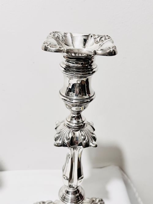 ANTIQUE SILVER PLATED CANDLESTICKS BY WILLIAM HUTTON SONS C1880 - ADDITIONAL PHOTO 2